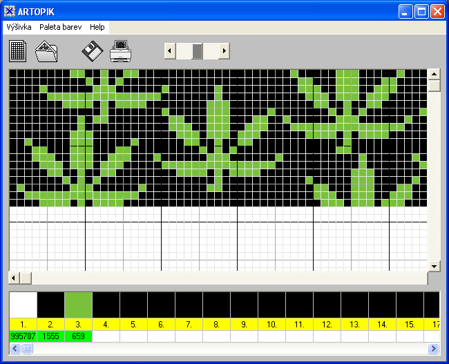 Prce s obrzkem v programu Artopik